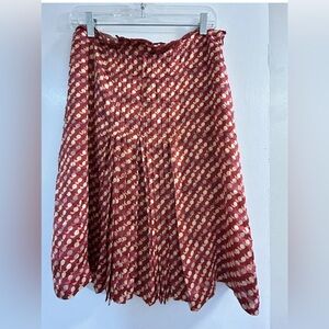 Tory Burch Orange Print Skirt Size 10. * Read Description